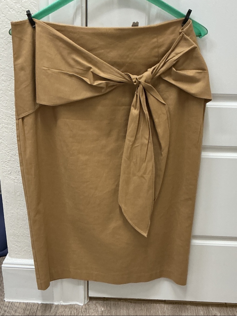 Tie-Waist Camel Pencil Skirt- Eva Mendes for NY&Co.
